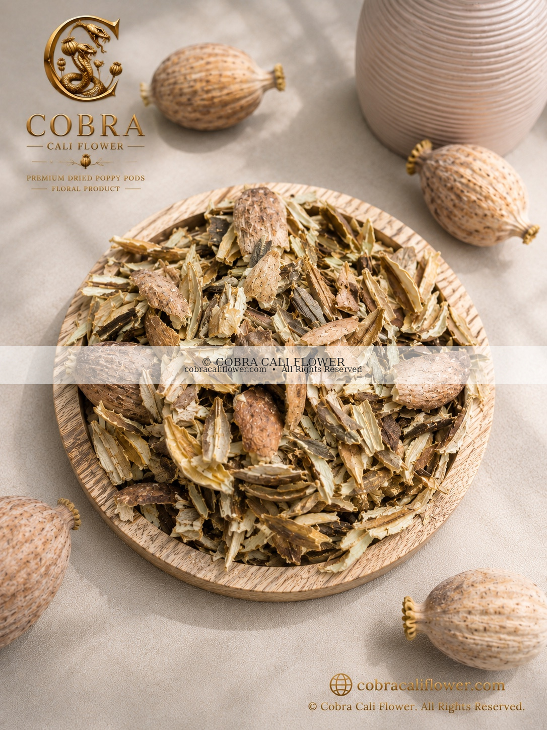 Austrian Medium Crushed Poppy Pods